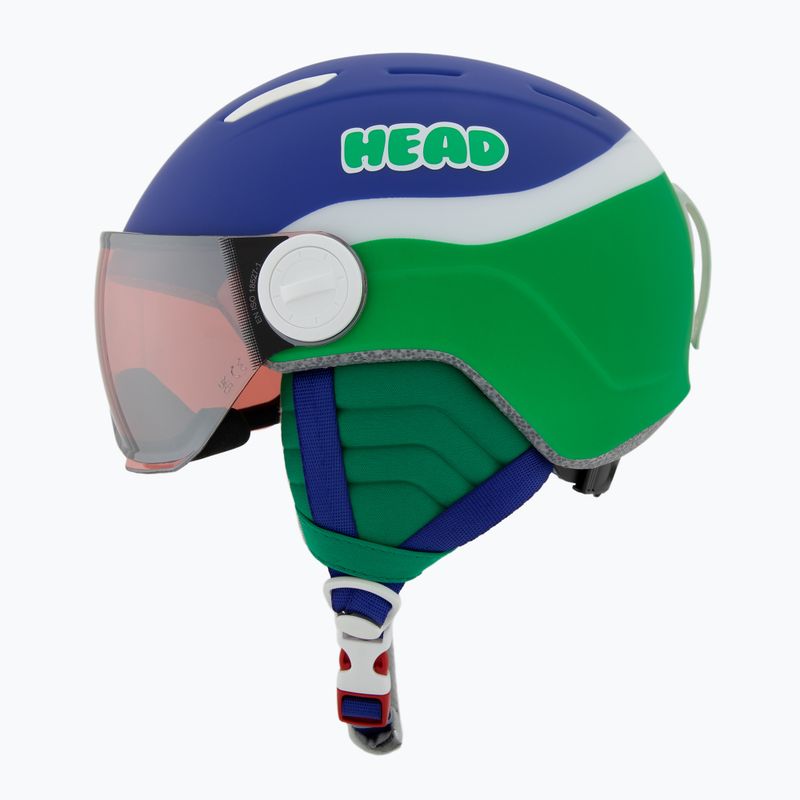 Kask narciarski dziecięcy Head Mojo Visor Jr blue/green/silver red 3