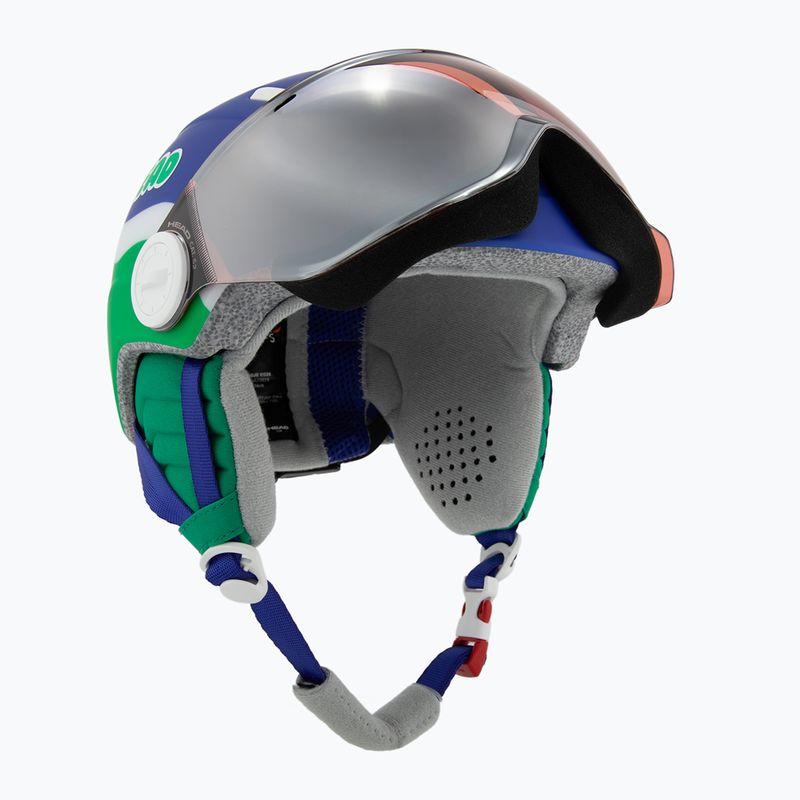Kask narciarski dziecięcy Head Mojo Visor Jr blue/green/silver red 9