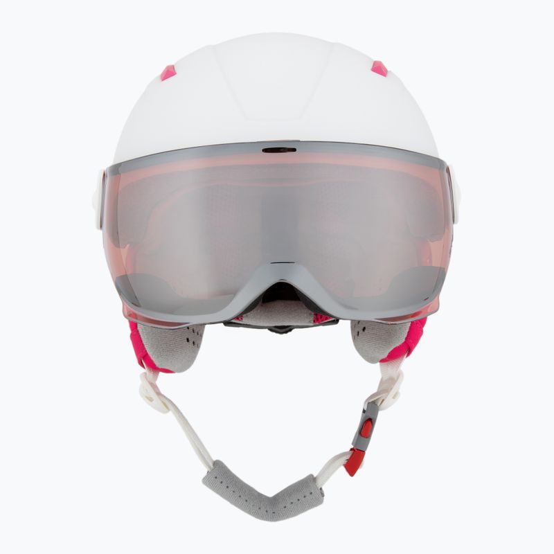 Kask narciarski dziecięcy HEAD Maja Visor white/silver red 2