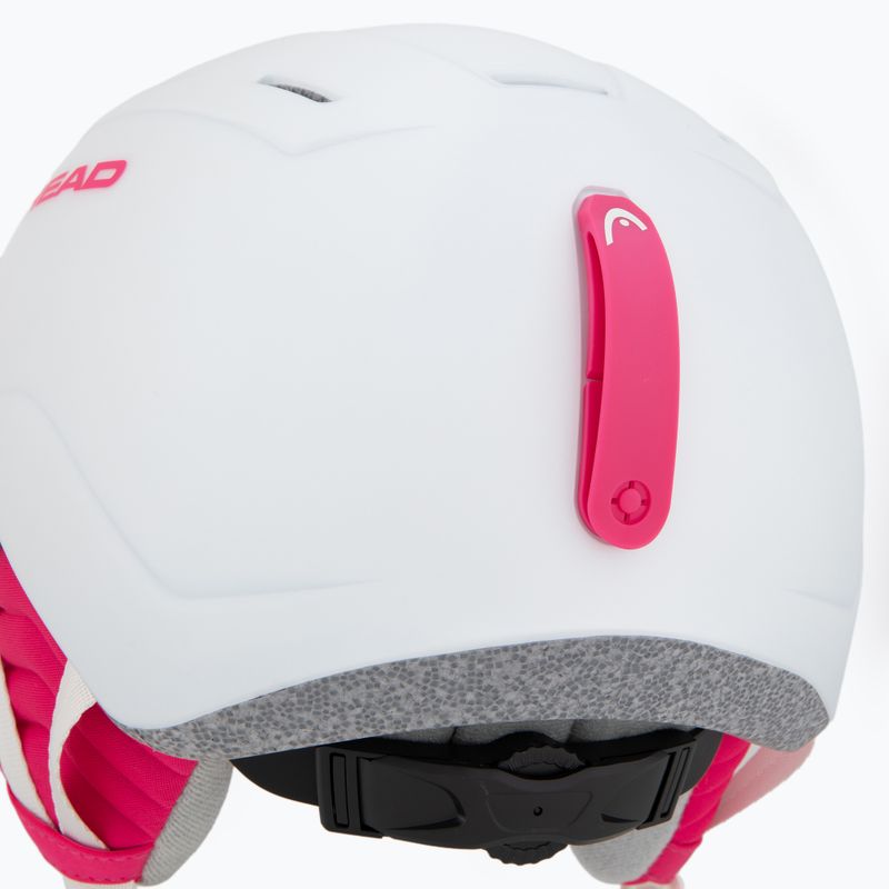 Kask narciarski dziecięcy HEAD Maja Visor white/silver red 8