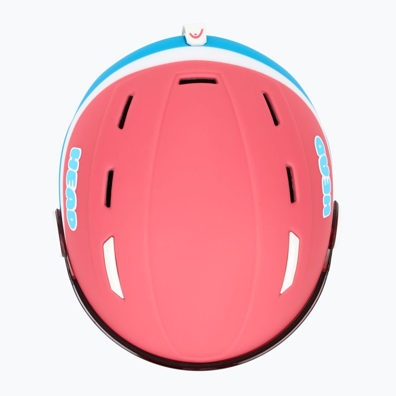 Kask narciarski dziecięcy HEAD Maja Visor pink/blue/silver red 6