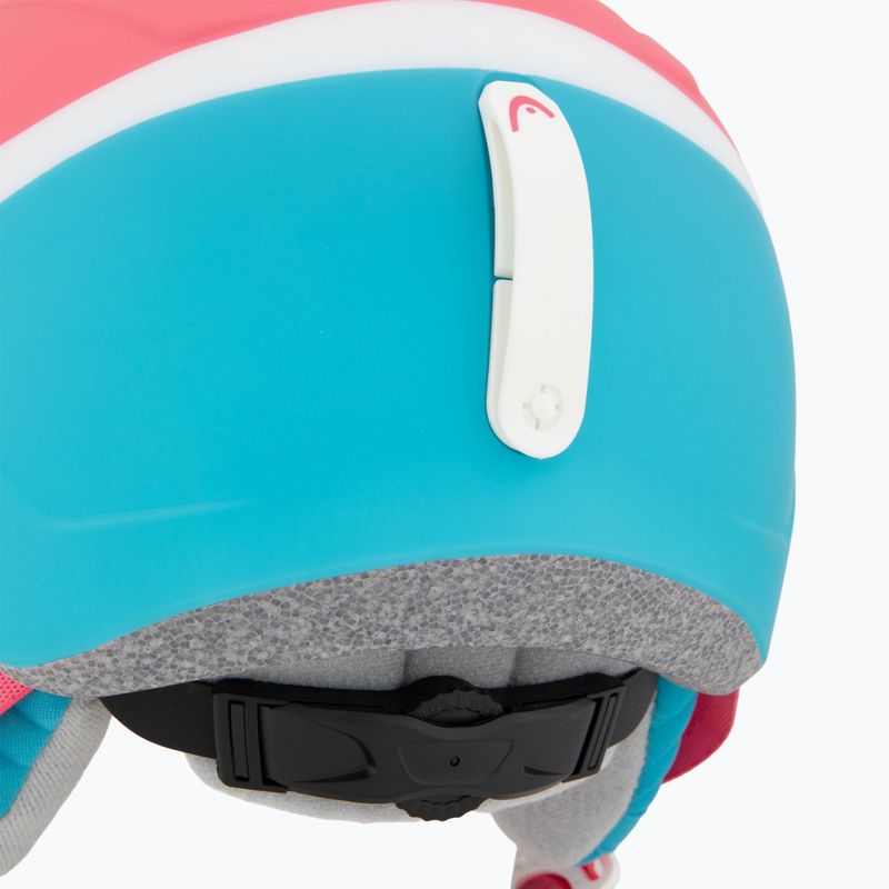 Kask narciarski dziecięcy HEAD Maja Visor pink/blue/silver red 8