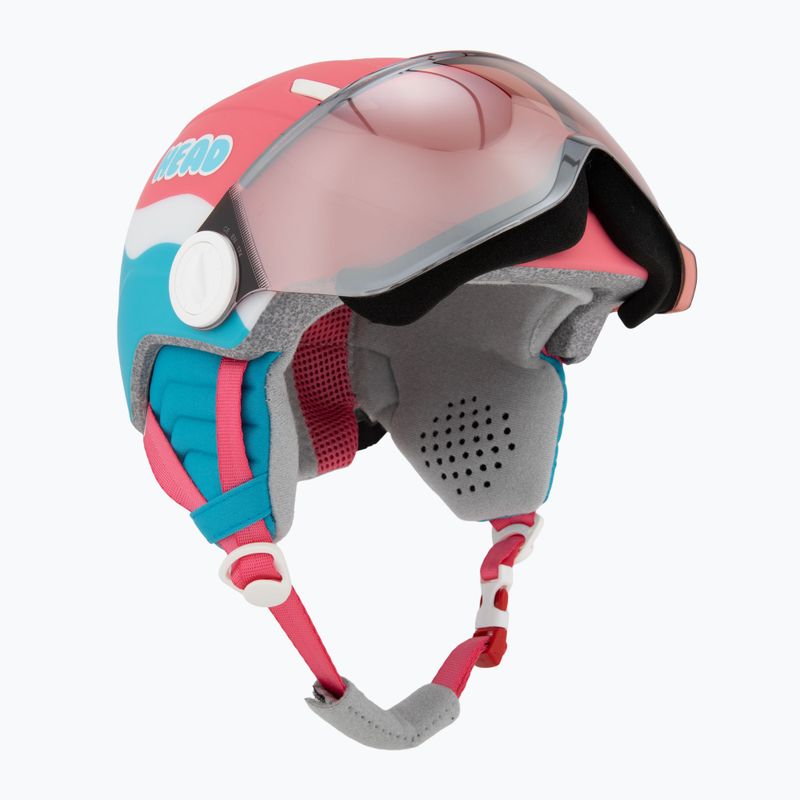 Kask narciarski dziecięcy HEAD Maja Visor pink/blue/silver red 9