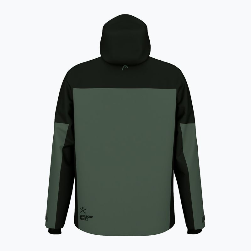 Kurtka narciarska męska HEAD Race Nova black/dark thyme 2