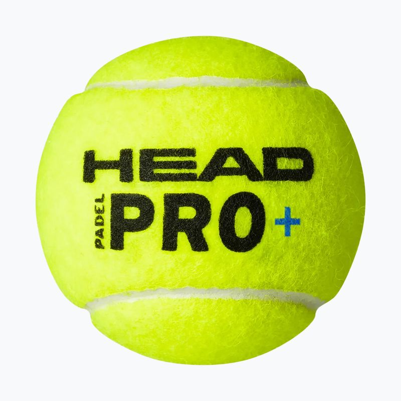 Piłki do padla HEAD Padel Pro+ 3 szt. yellow 3