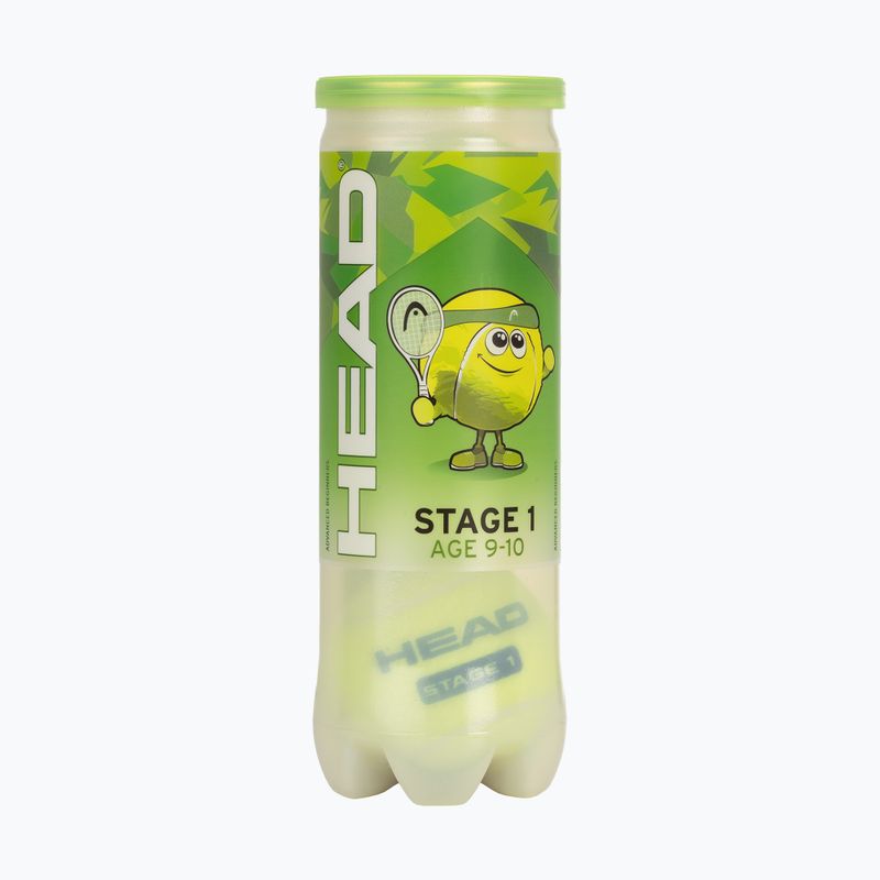 Piłki tenisowe dziecięce HEAD Stage 1 3 szt. green 2