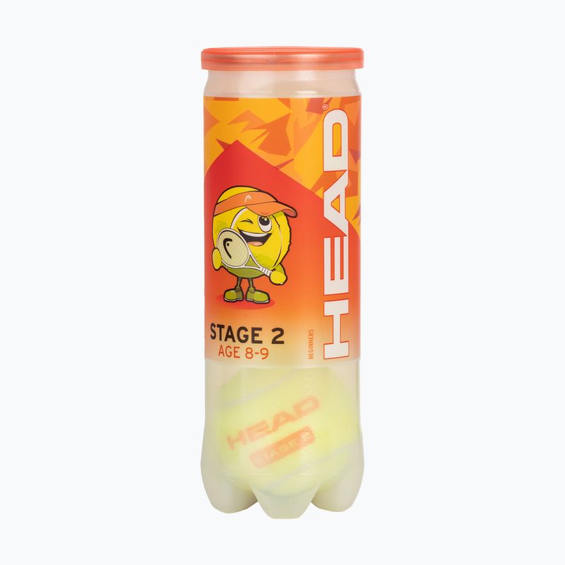 Piłki tenisowe dziecięce HEAD Stage 2 3 szt. orange 2