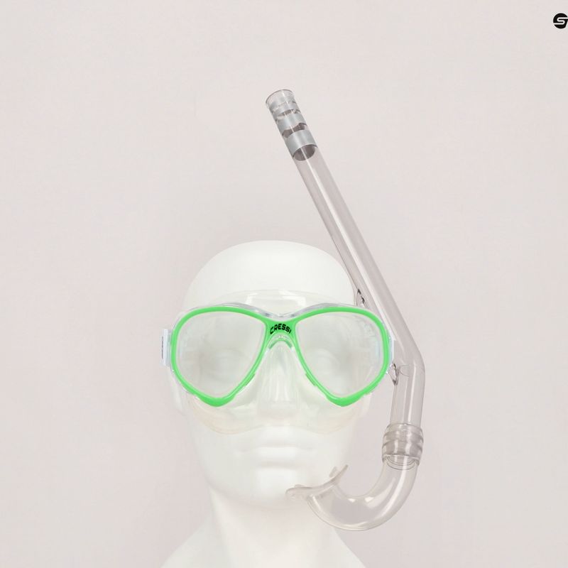 Zestaw do snorkelingu dziecięcy Cressi Perla Jr + Minigringo clear/lime 7