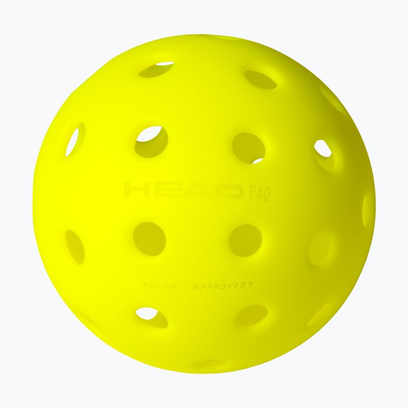 Piłki do pickleball HEAD Pro 40 Pickleball 3B 3 szt. yellow 2