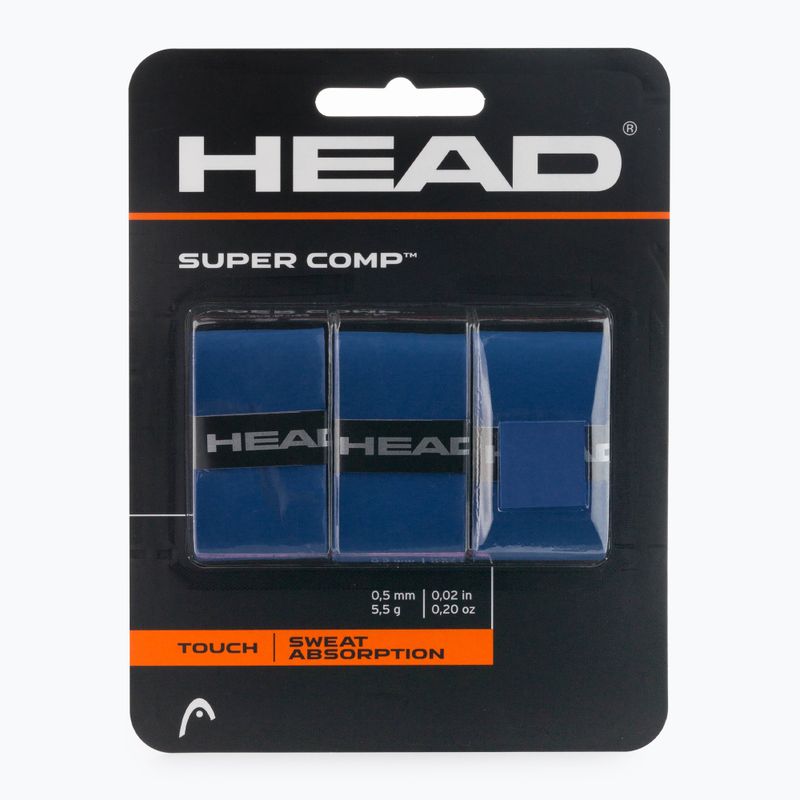 Owijki do rakiet tenisowych HEAD Super Comp 3 szt. blue