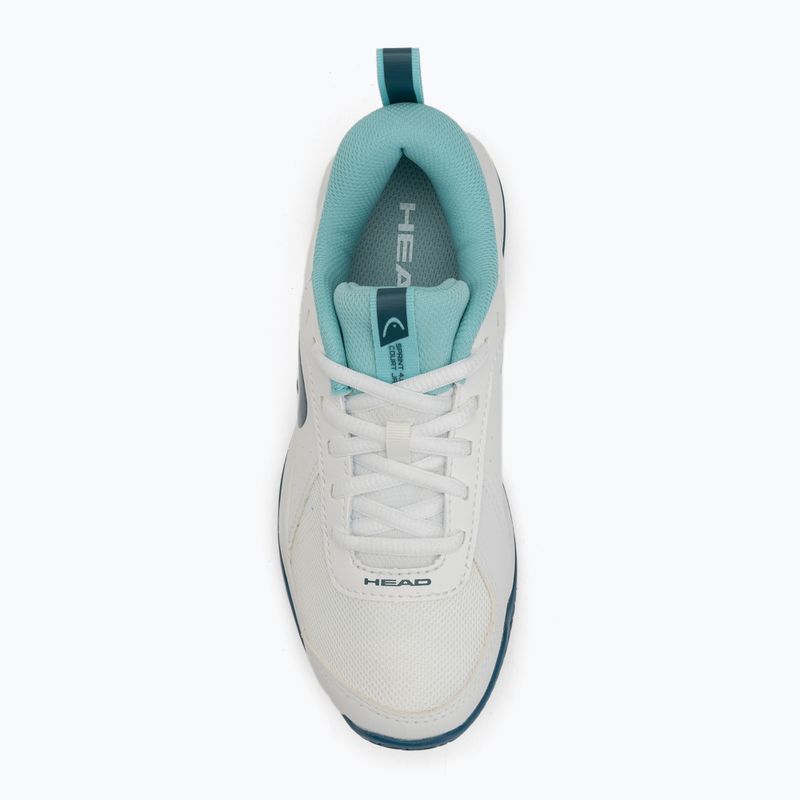 Buty do tenisa dziecięce HEAD Sprint Court 4.0 white/ turquise 5