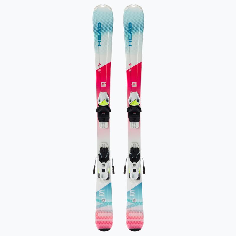 Narty zjazdowe dziecięce HEAD Joy Easy Jrs + wiązania Jrs 4.5 white/blue/pink