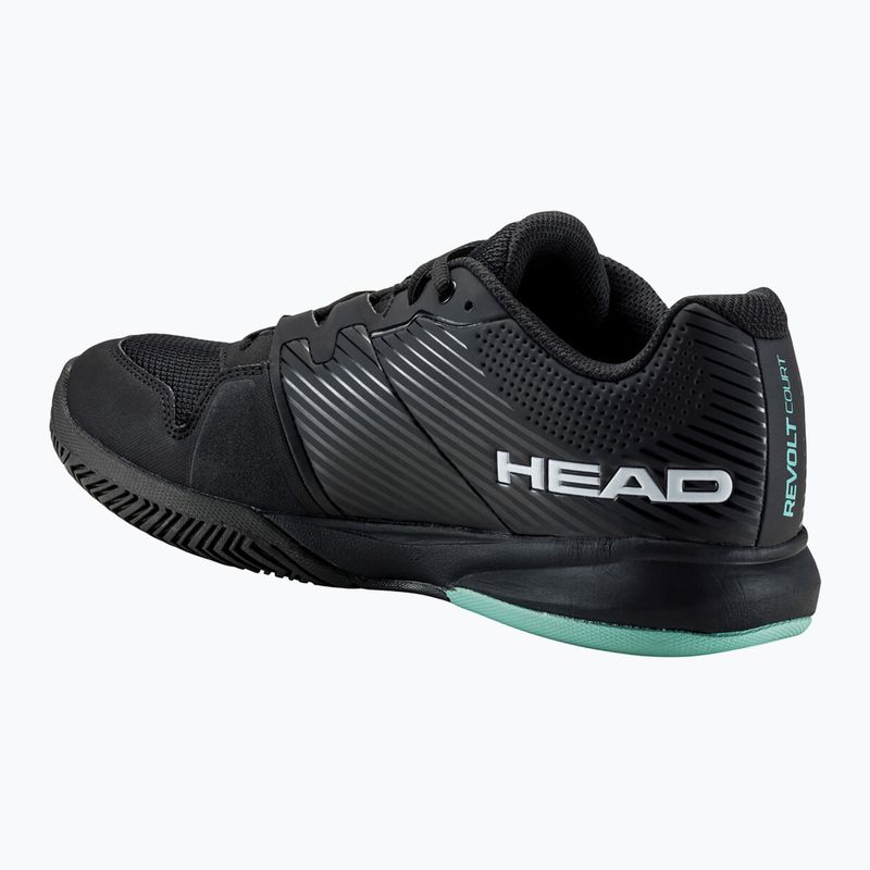 Buty do tenisa męskie HEAD Revolt Court black/teal 12