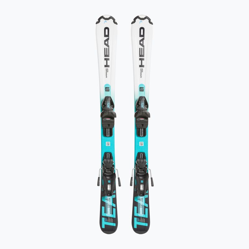 Narty zjazdowe dziecięce HEAD Supershape Team Easy JRS + wiązania Jrs 4.5 white/blue