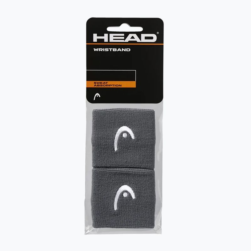 Frotki na nadgarstek HEAD Wristband 2.5" 2 szt. anthracite