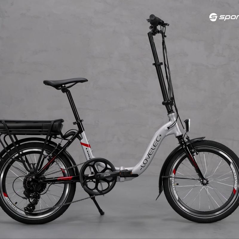 Rower elektryczny LOVELEC Lugo 36V 10Ah 360Wh silver 16