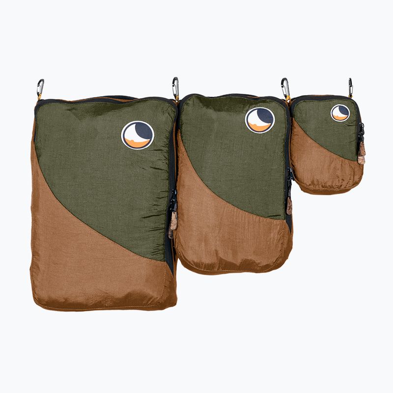 Zestaw organizerów Ticket To The Moon Travel Cube Set 3 szt. brown/army green