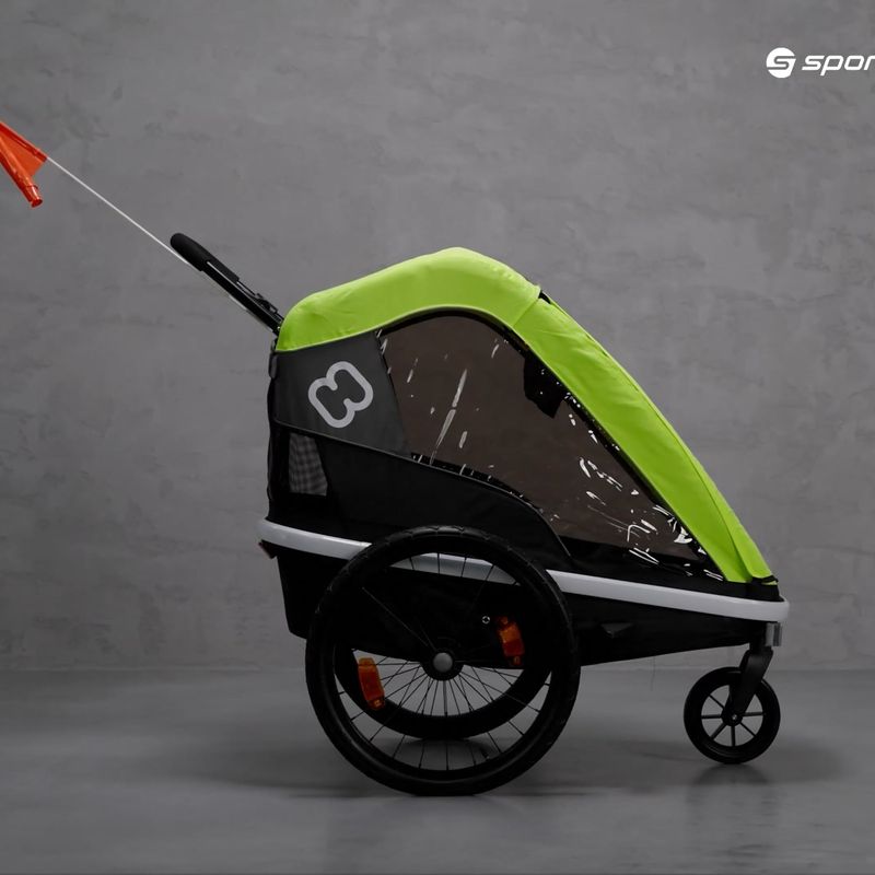 Przyczepka rowerowa Hamax Avenida One limonkowa 9