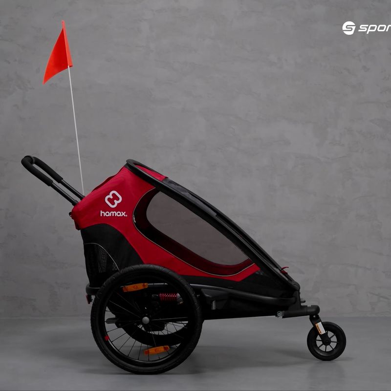 Przyczepka rowerowa Hamax Outback One czerwona/czarna 10