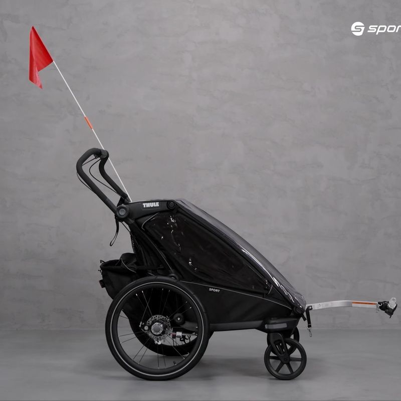 Przyczepka rowerowa dwuosobowa Thule Chariot Sport czarna 10201023 10