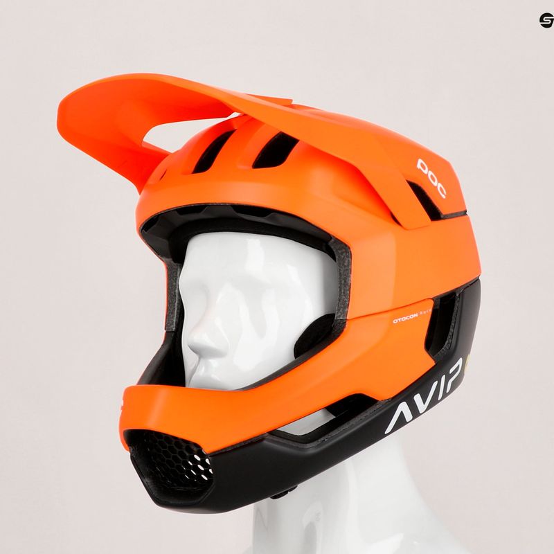 Kask rowerowy POC Otocon Race MIPS fluorescent orange avip/uranium black matt 13