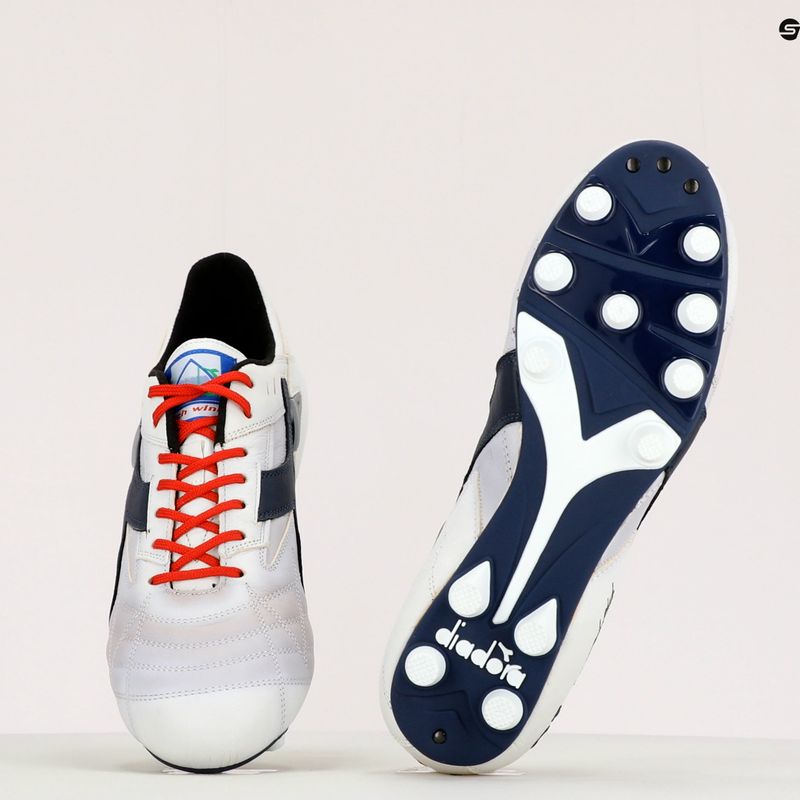 Buty piłkarskie męskie Diadora Match Winner RB Italy OG MDPU biało-niebieskie DD-101.172359-C1494 12