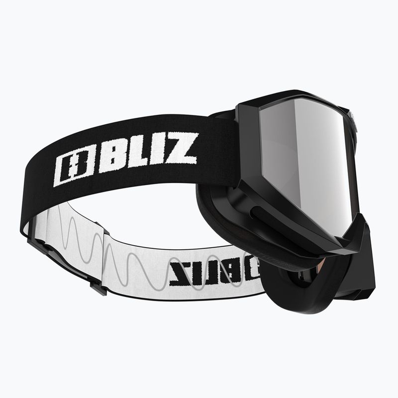 Gogle narciarskie Bliz Liner black white logo/orange&silver mirror 4