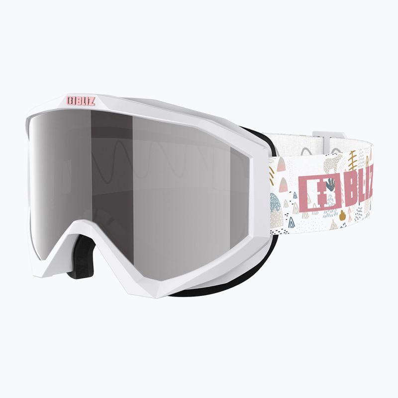 Gogle narciarskie dziecięce Bliz Liner Jr white pink logo/pink&silver mirror 3