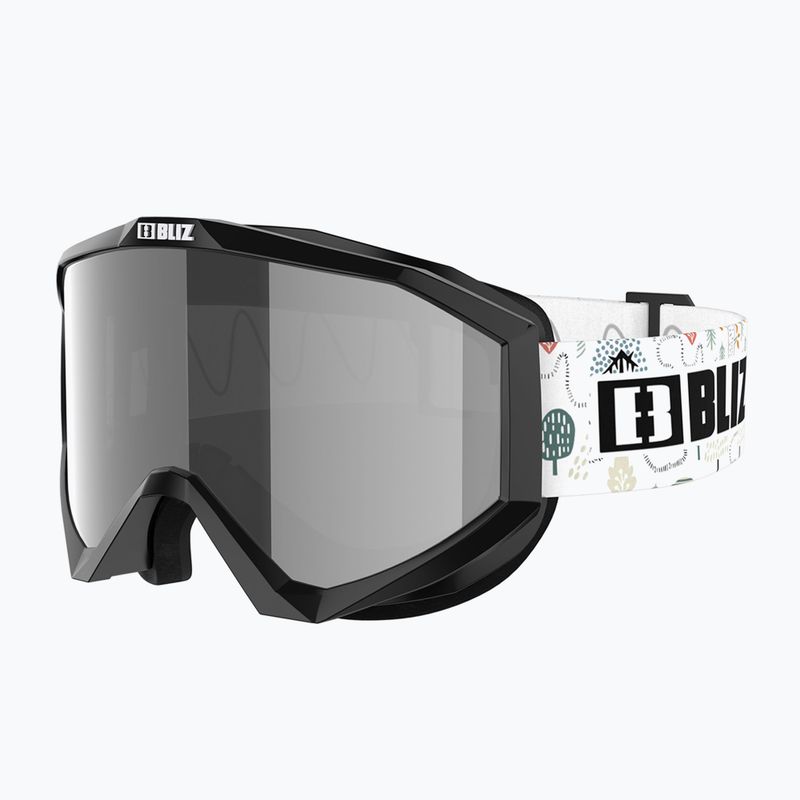 Gogle narciarskie dziecięce Bliz Liner Jr black white logo/brown&silver mirror 3