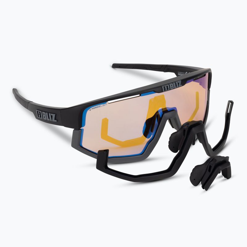 Okulary przeciwsłoneczne Bliz Vision Nano Optics Nordic Light matt black/light coral/orange blue