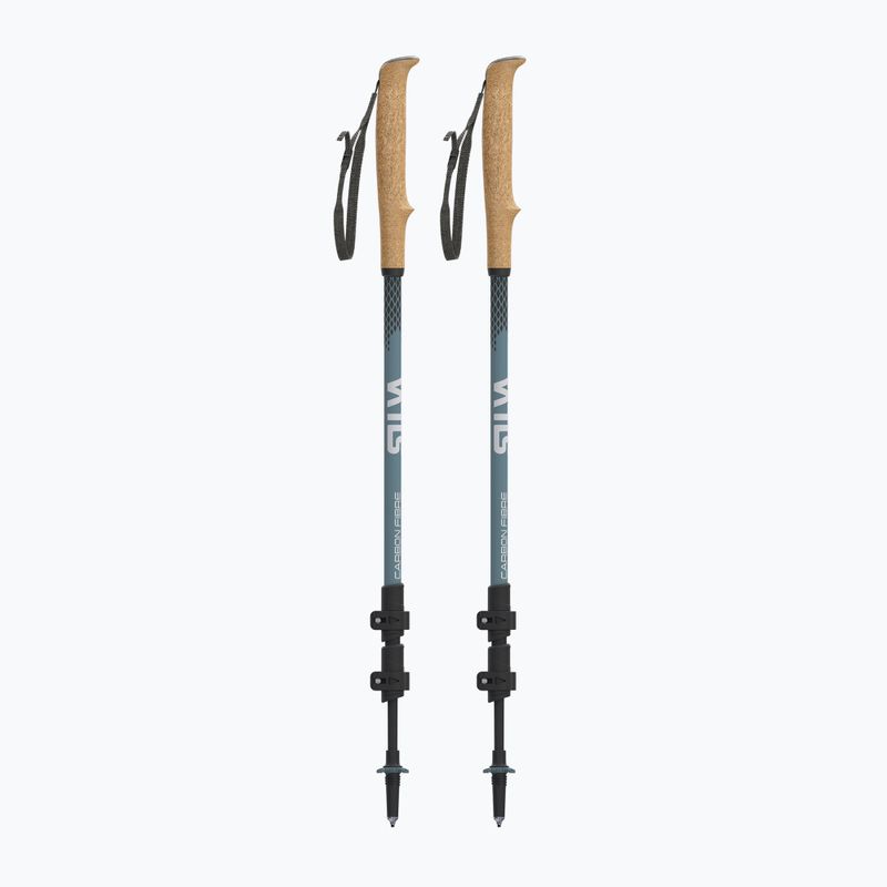 Kije trekkingowe Silva Trekking Poles Carbon Telescopic black
