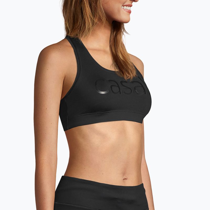 Biustonosz treningowy Casall Iconic Wool Sports black logo 3