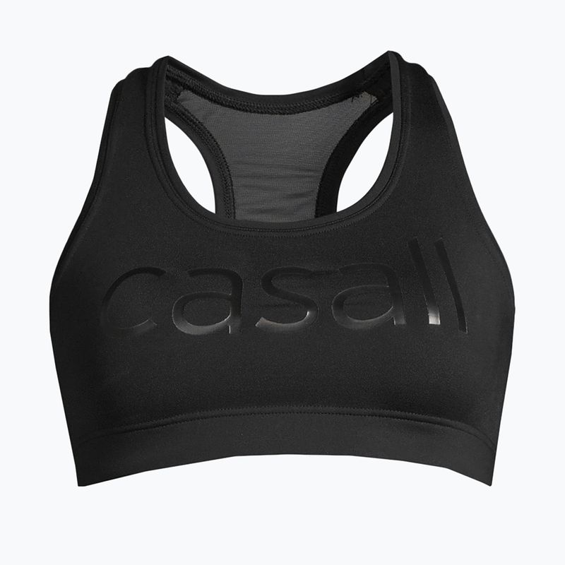 Biustonosz treningowy Casall Iconic Wool Sports black logo 4