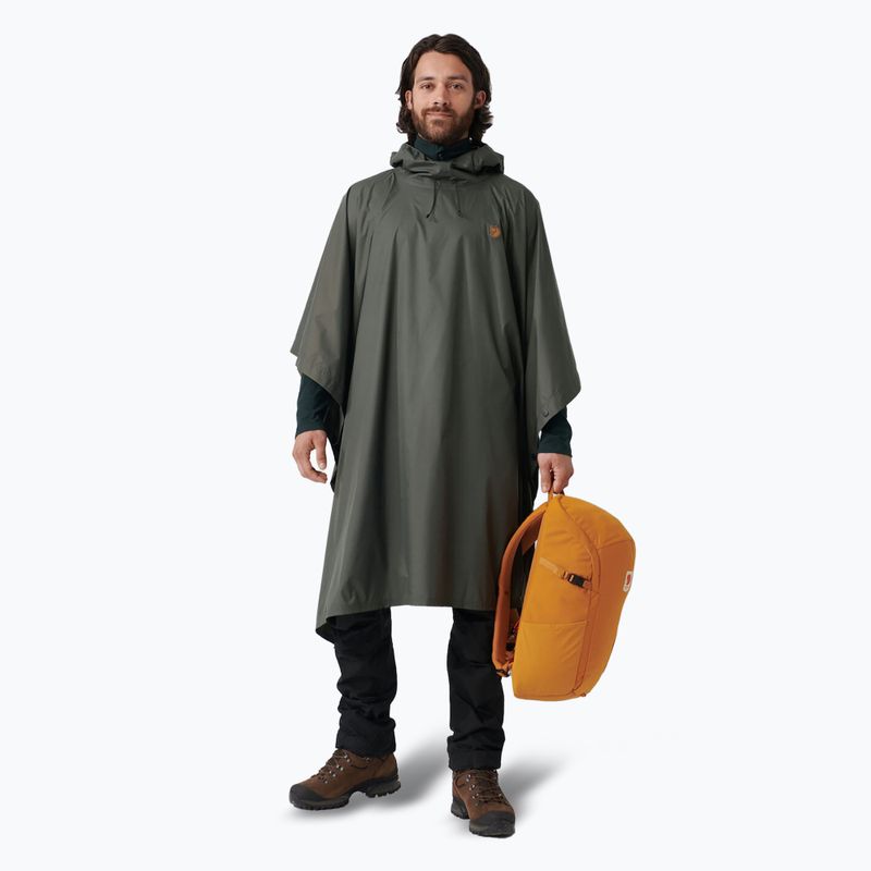 Peleryna przeciwdeszczowa Fjällräven Poncho dark olive 2