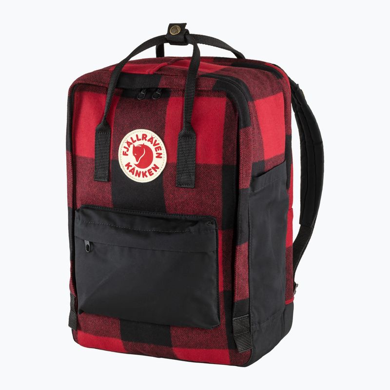 Plecak miejski Fjällräven Kanken Re-Wool Laptop 15" 18 l red/black 3