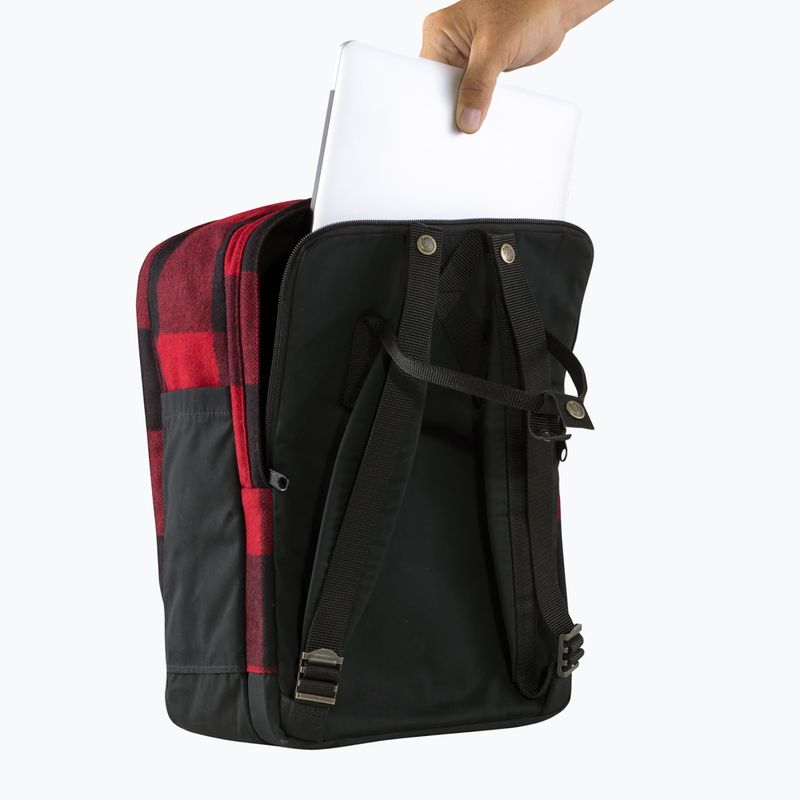 Plecak miejski Fjällräven Kanken Re-Wool Laptop 15" 18 l red/black 5