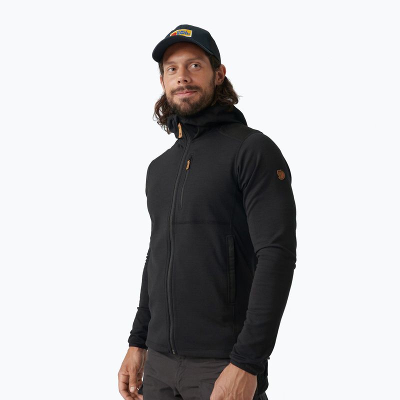 Bluza trekkingowa męska Fjällräven Keb Fleece Hoodie black