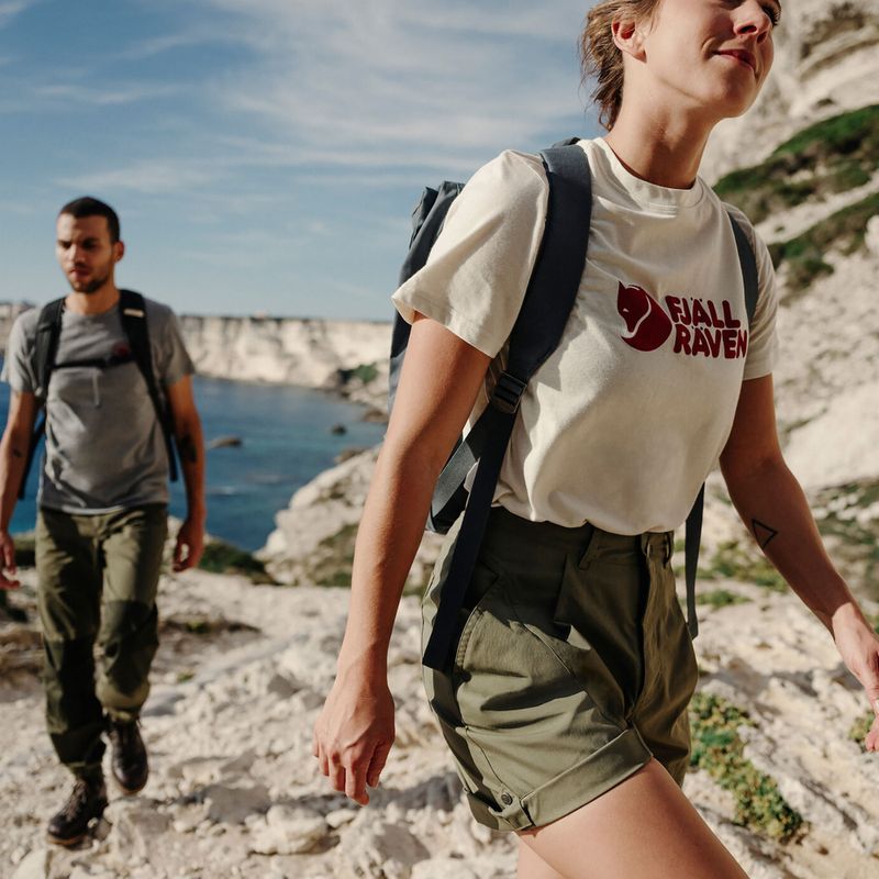 Koszulka trekkingowa damska Fjällräven Logo chalk white 5