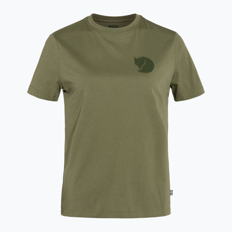 Koszulka trekkingowa damska Fjällräven Fox Boxy Logo green 3