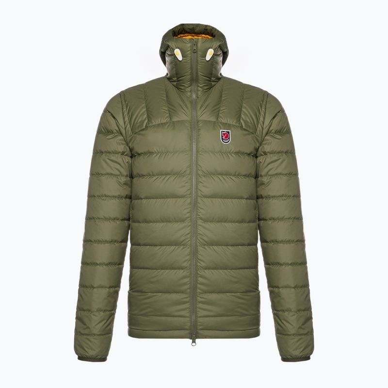 Kurtka puchowa męska Fjällräven Expedition Pack Down Hoodie green/mustard yellow