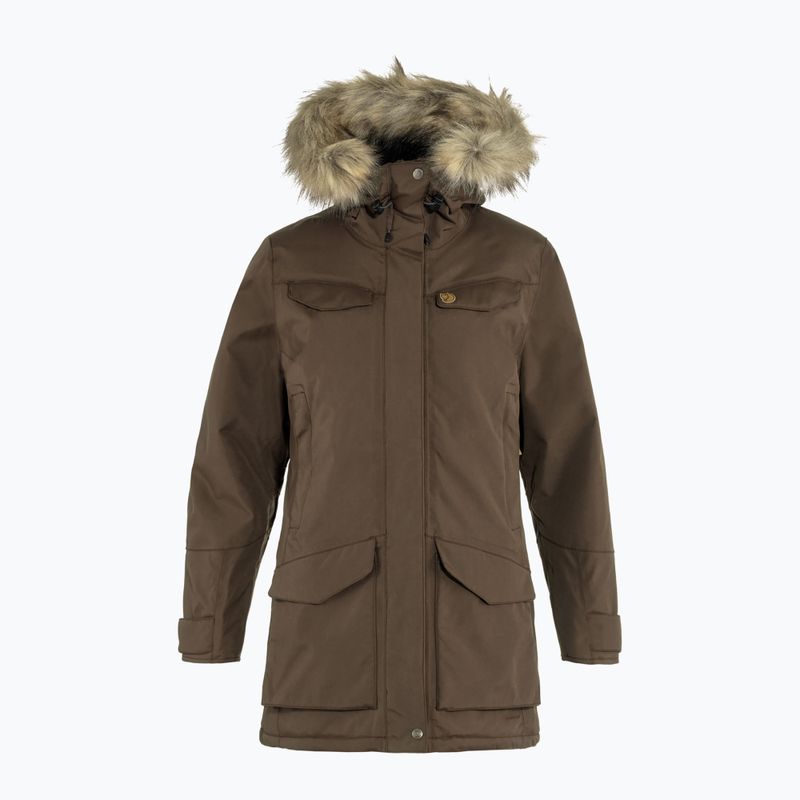 Płaszcz ocieplany damski Fjällräven Nuuk Parka dark oak