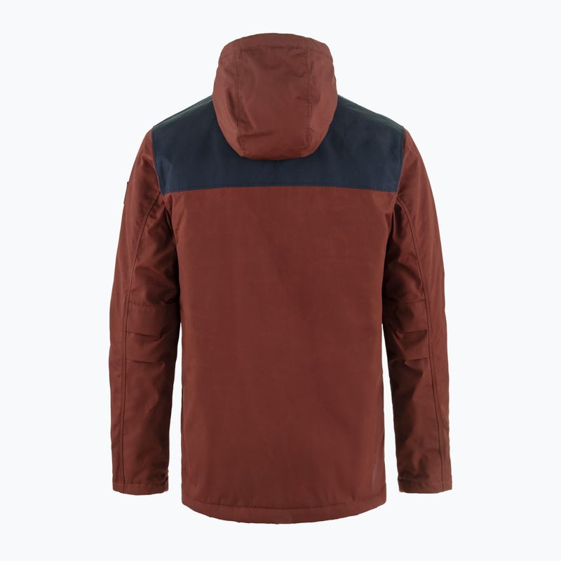 Kurtka przeciwwiatrowa męska Fjällräven Greenland Winter maroon/dark navy 2