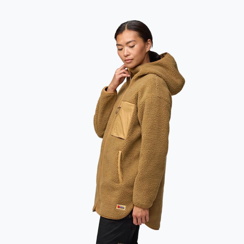 Bluza damska Fjällräven Vardag Pile Fleece Long buckwheat brown 4