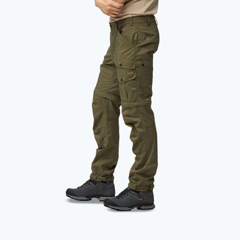 Spodnie trekkingowe męskie Fjällräven Vidda Pro Lite Zip Off laurel green 5