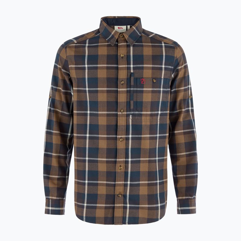 Koszula męska Fjällräven Fjällglim Regular wood brown/black oak