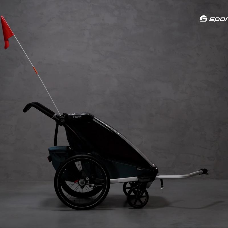 Przyczepka rowerowa jednoosobowa Thule Chariot Cross 1 niebieska 10202021 13