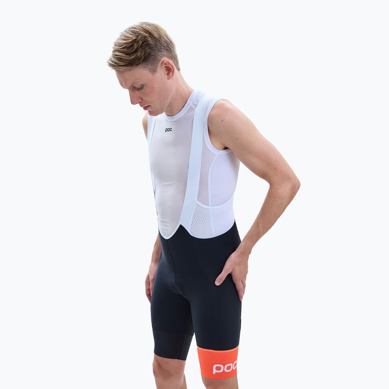 Spodenki rowerowe męskie POC Essential Road VPDs Bib Shorts uranium black/hydrogen white 3
