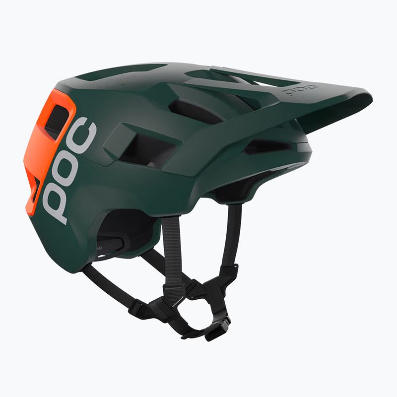 Kask rowerowy POC Kortal Race Mips pargasite green matt/fluorescent orange matt