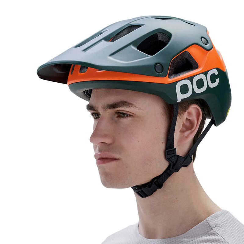 Kask rowerowy POC Cularis Pure pargasite green matt/fluorescent orange matt 2