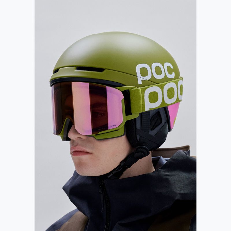 Gogle narciarskie POC Nexal olivine green/partly sunny rose gold 6